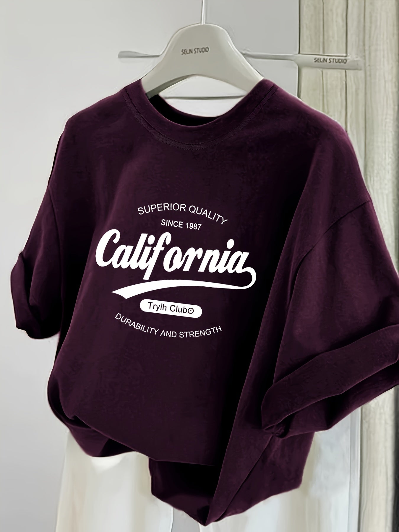 Damen Oversize T-Shirt mit California Print – Lässiger Streetwear-Stil