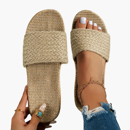Damen Komfort-Slipper Sandalen für den Sommer – Bequeme Freizeitschuhe mit offenem Zehenbereich