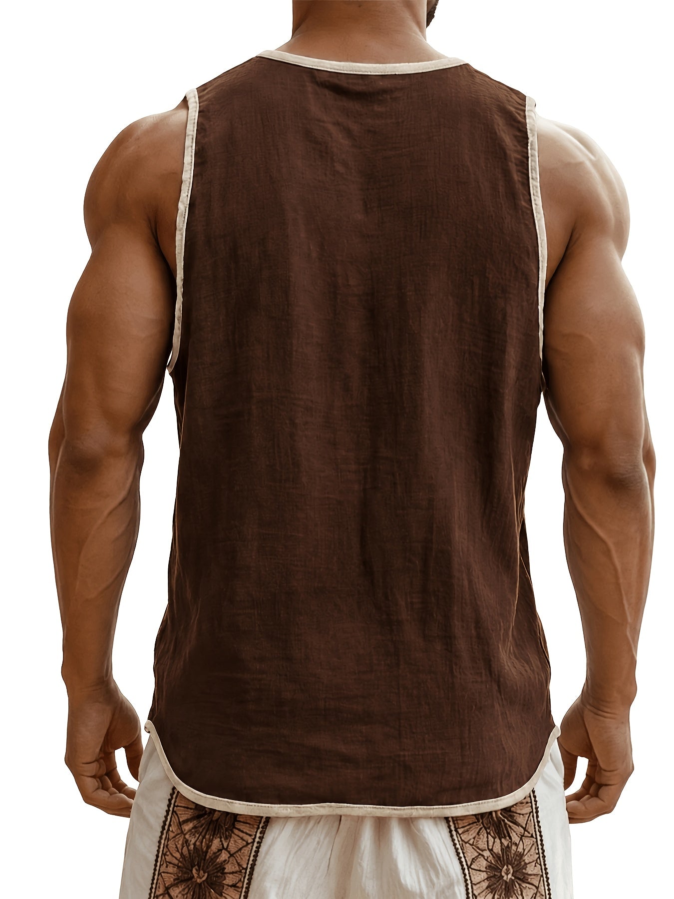 Herren Ärmelloses Henley Shirt Freizeit Modern