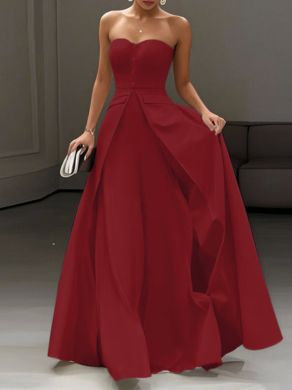Damen Abendkleid Elegant Bandeau Stil für festliche Anlässe und Gala