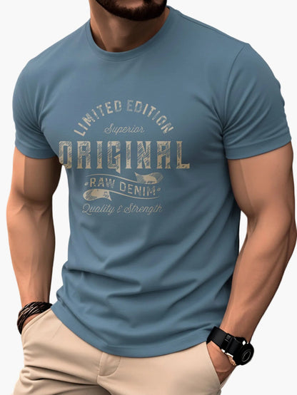 Herren T-Shirt im Vintage-Style – Original Raw Denim Print, Freizeit & Streetwear