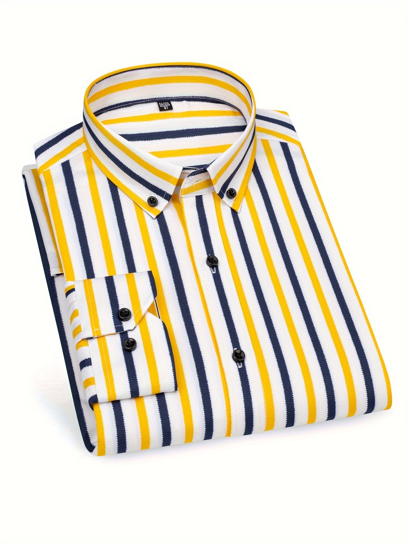 Herren Business-Freizeit Hemd mit modischen Streifen – Slim Fit, Langarm, Ideal für Büro und Alltag