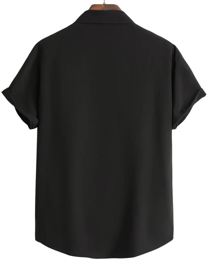 Herren Kurzarm Freizeithemd mit Knopfleiste – Modernes Business & Casual Shirt