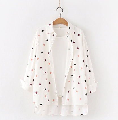 Melissa – Damenbluse mit Polka-Dot-Print