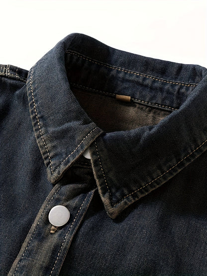 Herren Denim Overshirt im Casual-Look für Alltag und Freizeit