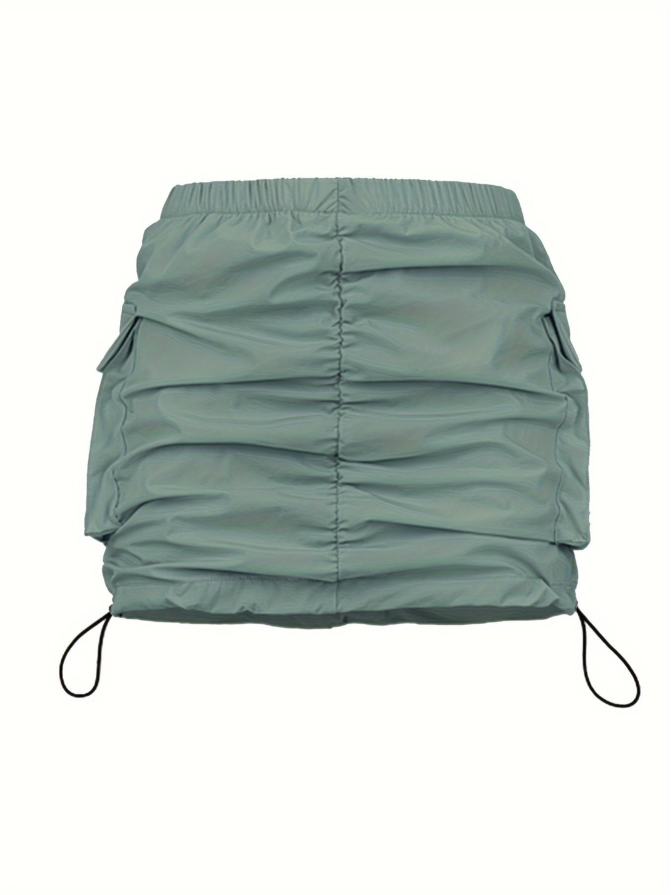Damen Utility Minirock mit Kordelzug und Cargo-Taschen – Moderner Streetstyle