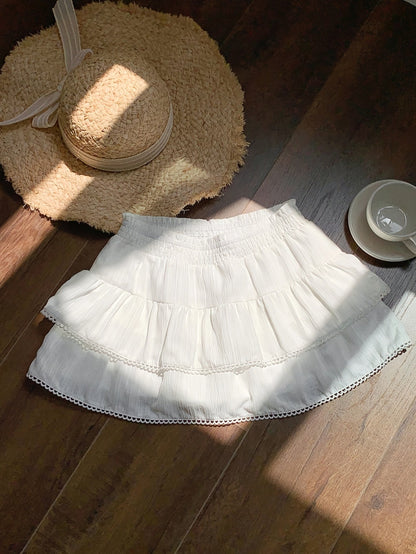 Damen Volant Minirock mit Stufen und elastischem Bund – Verspielter Boho-Look für Alltag und Urlaub