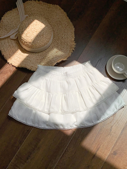 Damen Volant Minirock mit Stufen und elastischem Bund – Verspielter Boho-Look für Alltag und Urlaub