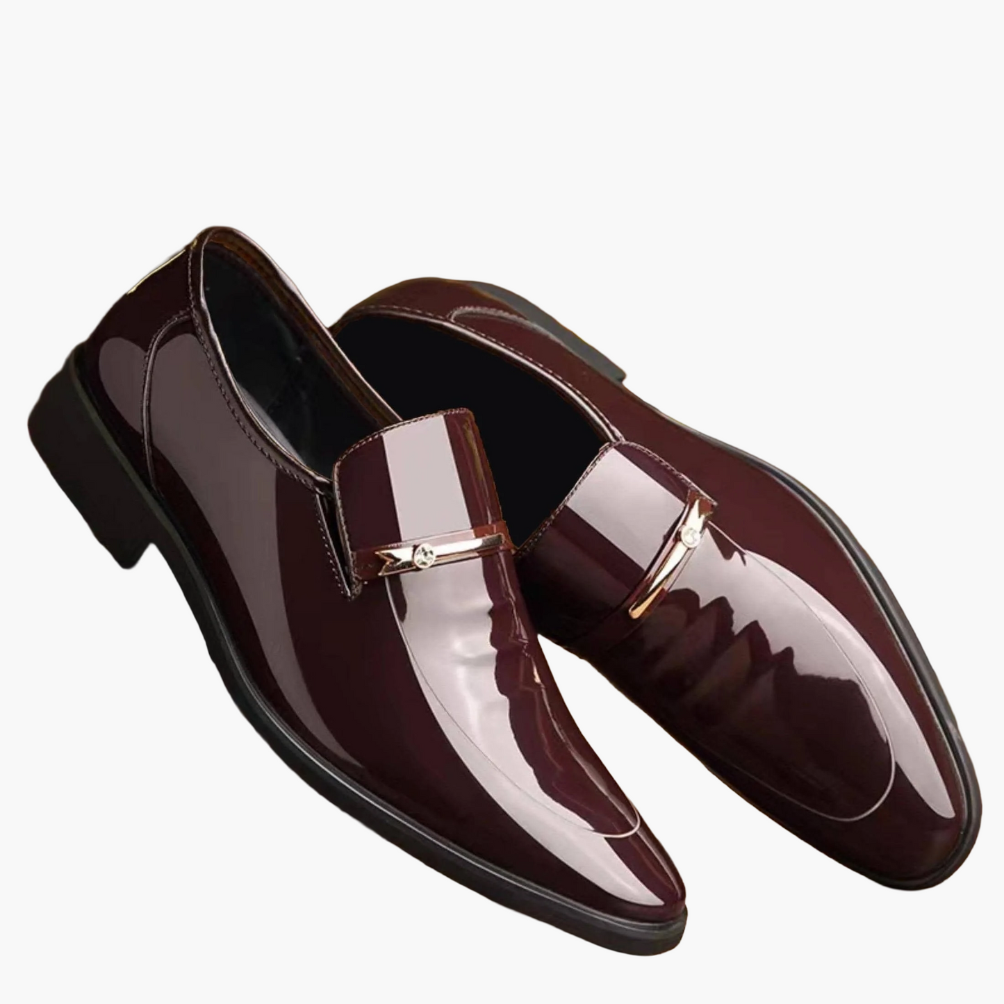 Herren Elegante Lackleder Business Slipper – Klassische Loafer für Büro und festliche Anlässe