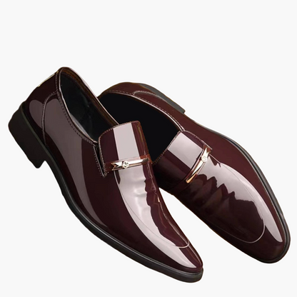 Herren Elegante Lackleder Business Slipper – Klassische Loafer für Büro und festliche Anlässe