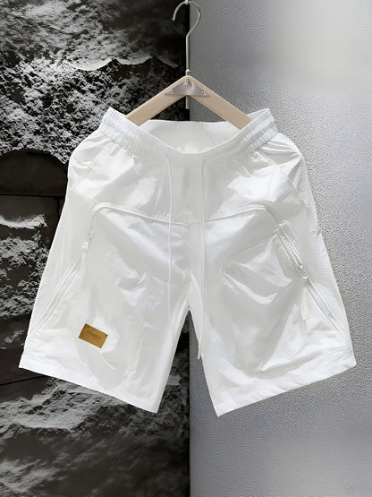 Herren Utility Fitness Shorts mit Reißverschlusstaschen – Sportlich & Funktional für Alltag und Training