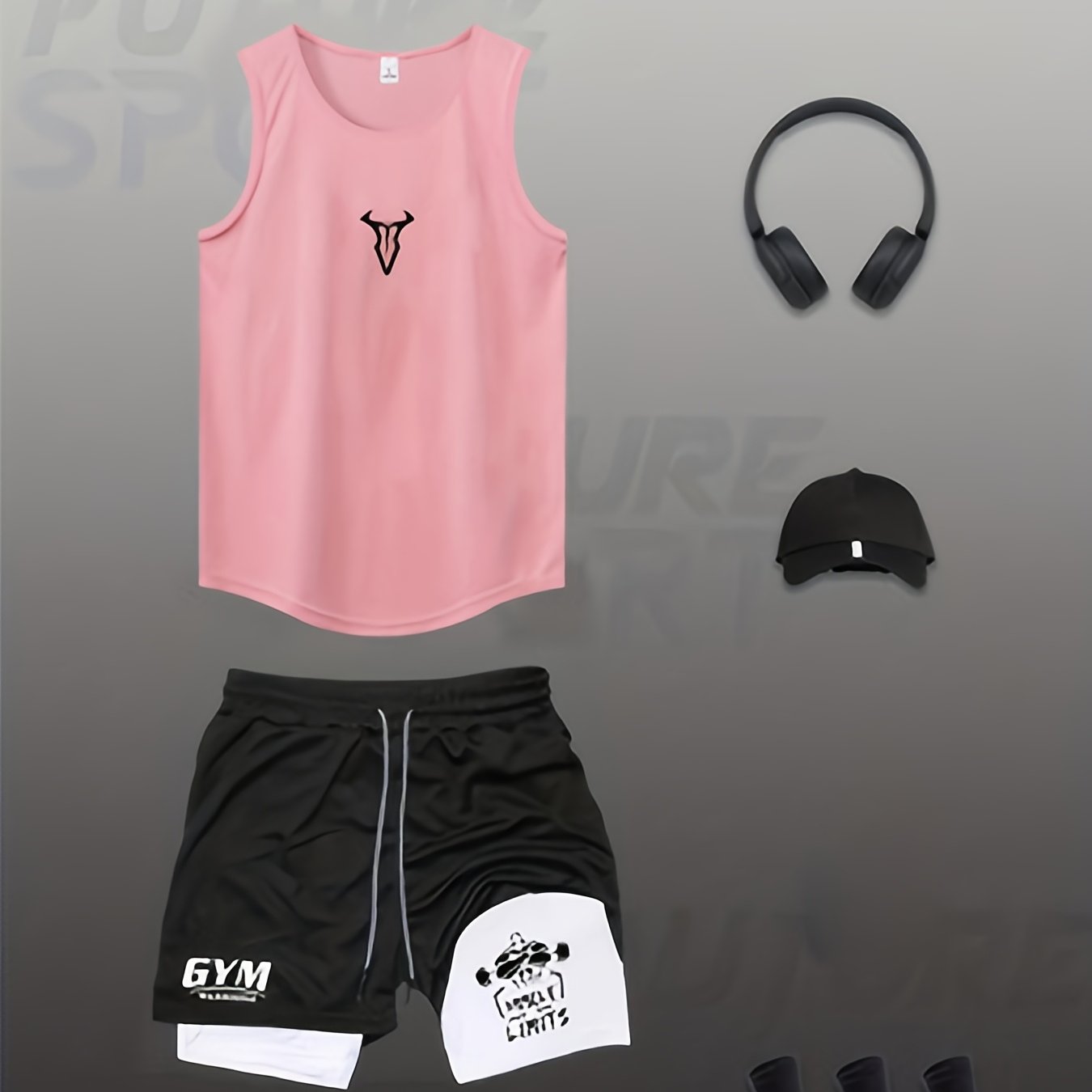 Herren Fitness Trainingsset – Muskelaufbau Tanktop & Shorts für Gym und Workout