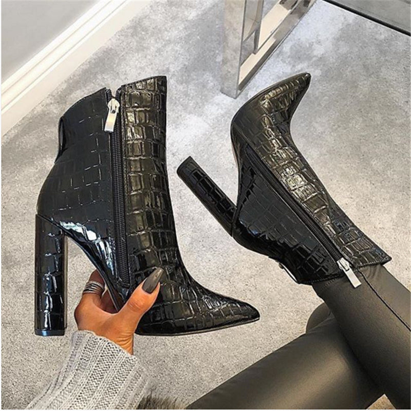 Kathryn – Lederstiefeletten mit Absatz für Damen