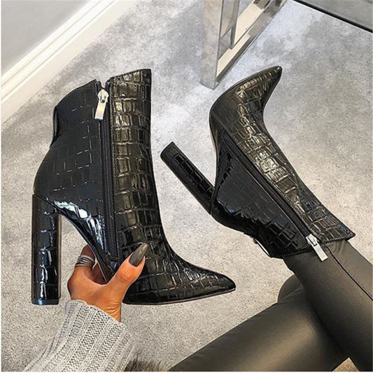 Kathryn – Lederstiefeletten mit Absatz für Damen