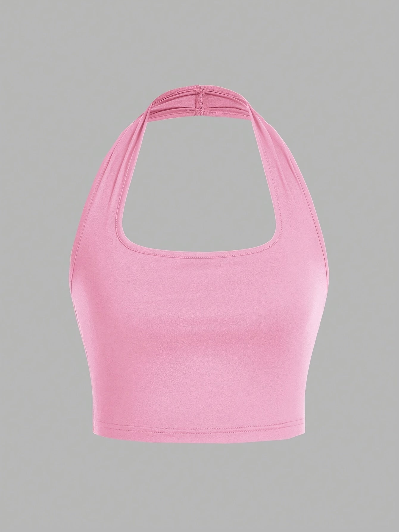 Damen Halterneck Crop Top – Rückenfrei, Sommer, Modisch, Freizeit
