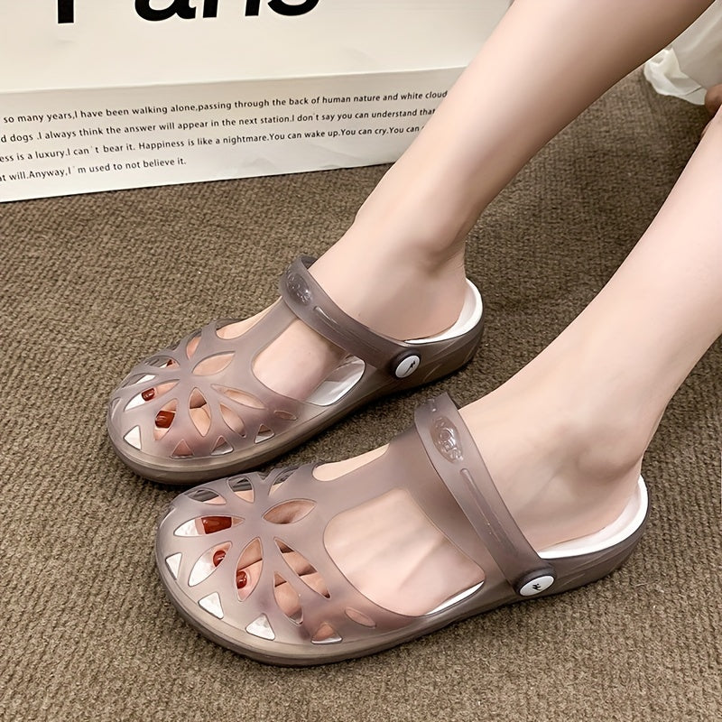 Damen Komfort Garten Clogs – Freizeit Sandalen mit Riemen, Sommer Outdoor Schuhe