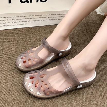 Damen Komfort Garten Clogs – Freizeit Sandalen mit Riemen, Sommer Outdoor Schuhe