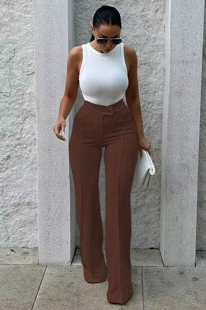 Jessica – Gerade Damenhose mit Schnalle