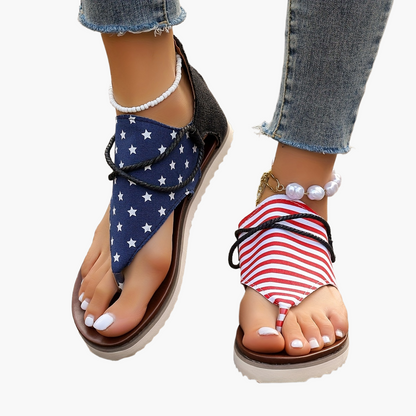 Damen Sandalen im Boho-Stil mit Leopardenmuster – Sommerliche Zehentrenner für Freizeit & Urlaub