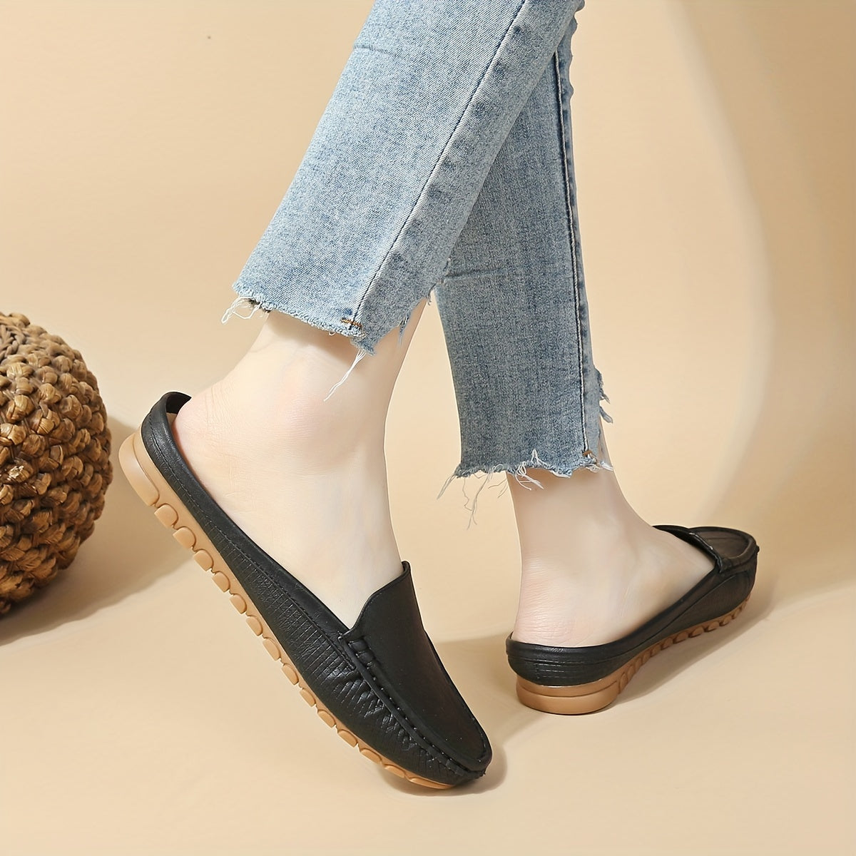 Damen Mokassins Bequeme Slipper für Alltag und Freizeit