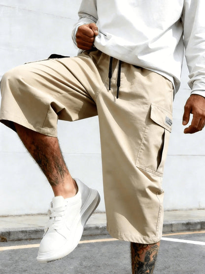 Herren Cargo-Shorts mit Taschen – Lässige Knielange Freizeithose für Alltag & Sport