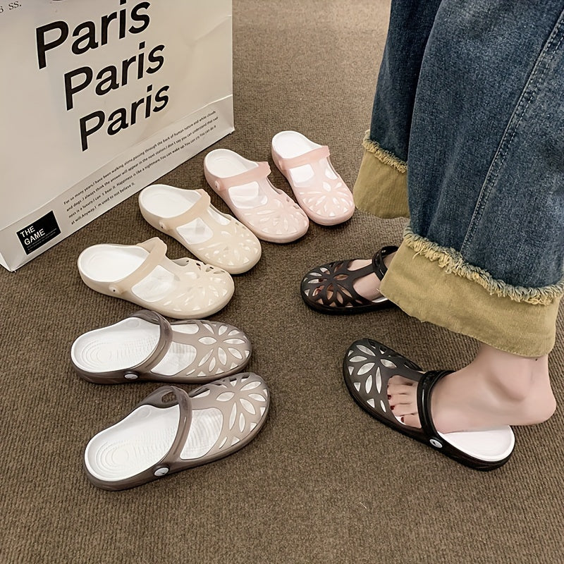 Damen Komfort Garten Clogs – Freizeit Sandalen mit Riemen, Sommer Outdoor Schuhe