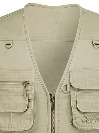 Herren Outdoor Weste mit vielen Taschen – Ideal für Angeln, Wandern & Reisen