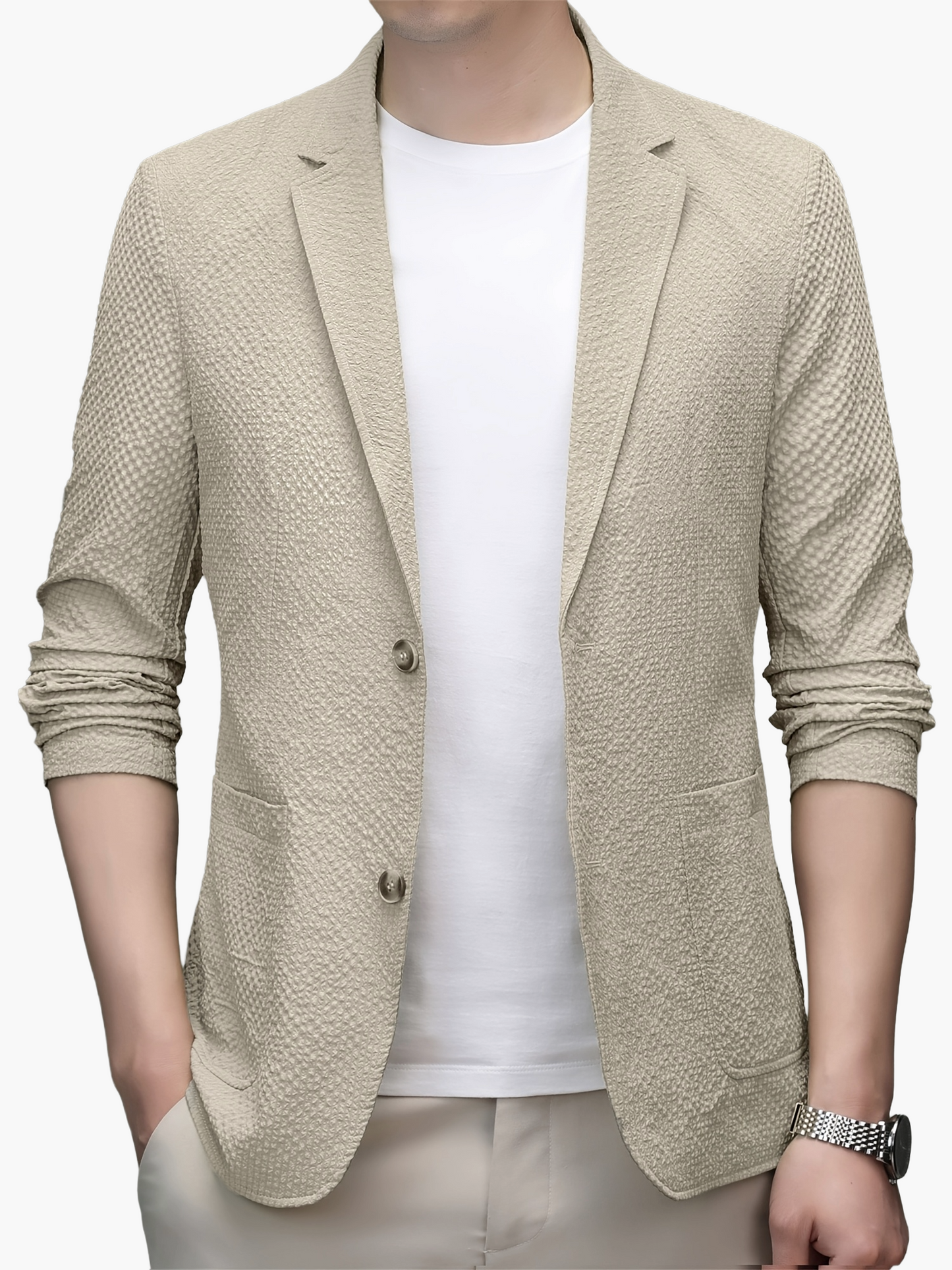 Herren Casual Blazer mit Struktur – Modernes Sakko für Alltag und Business