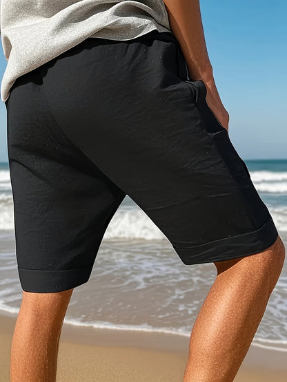 Herren Freizeits-Shorts mit Kordelzug für Strand und Alltag