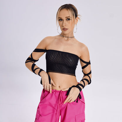 Jane – Elastisches Damen Tanktop mit gekreuzten Trägern
