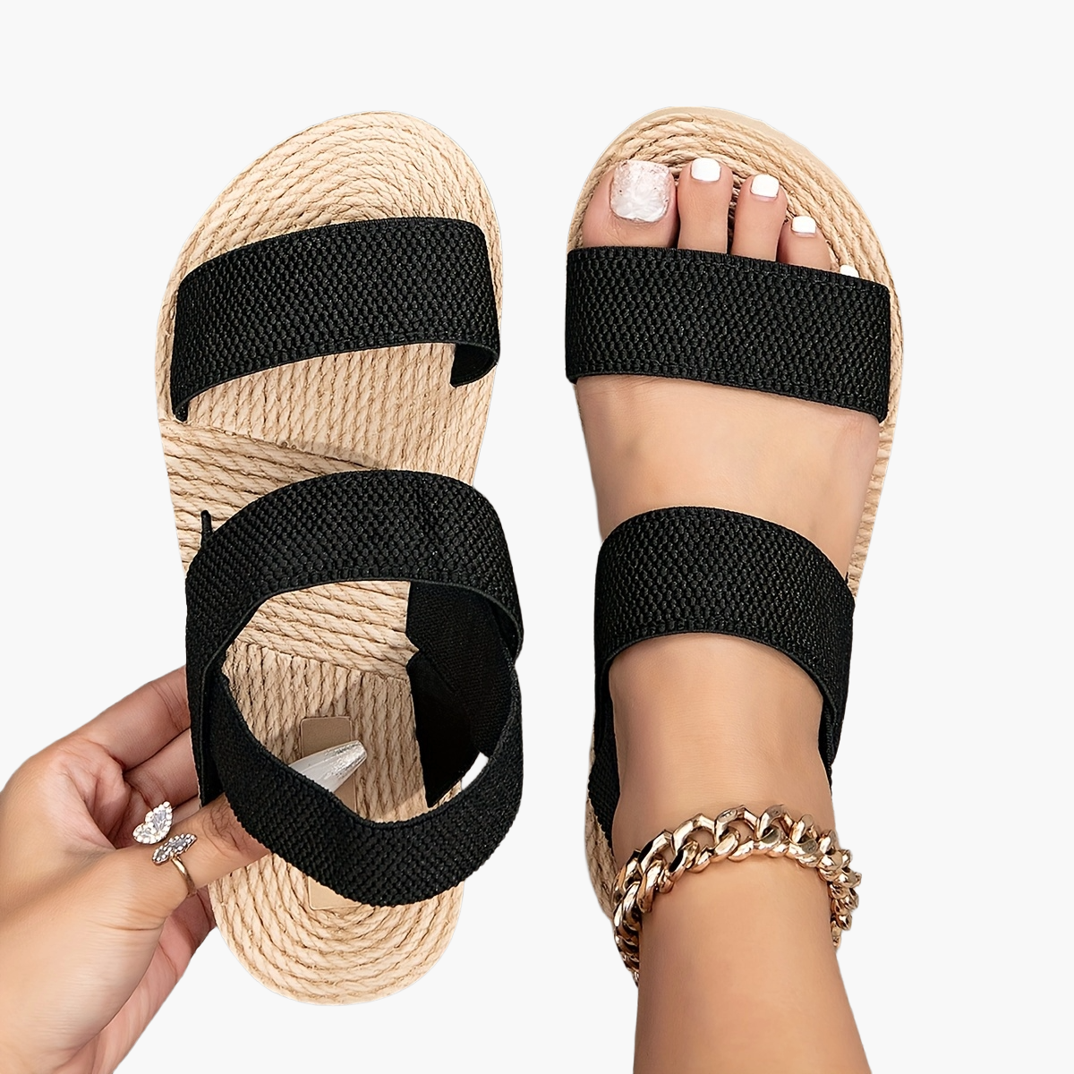 Damen Sommer Plateau-Sandalen – Bequeme Freizeit-Slipper für Alltag und Urlaub