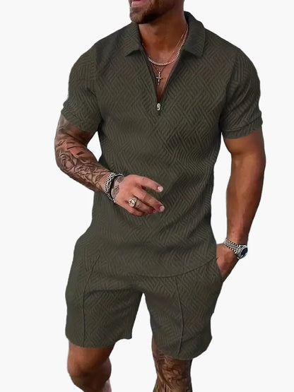 Herren Sommer Polo Set – Modernes Poloshirt & Shorts für Freizeit, Urlaub und Alltag