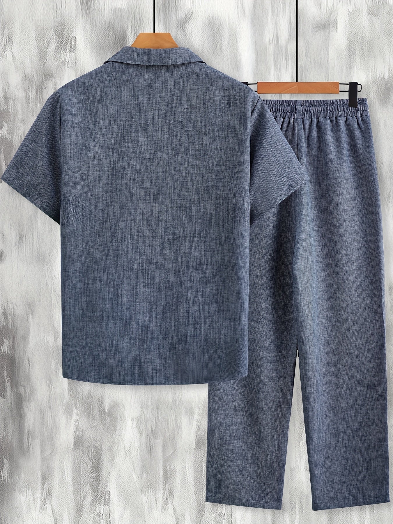 Herren Freizeit Set – Kurzarm Hemd und Hose, Sommer Lounge Outfit, Modern & Lässig