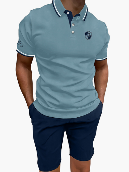 Herren Poloshirt und Shorts Set – Sportlich Eleganter Freizeitanzug für Alltag & Sommer