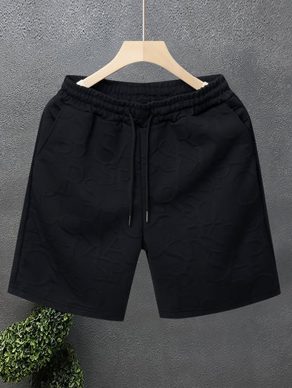 Herren Freizeits-Shorts mit geprägtem Muster für stilvolle Freizeit und Sport