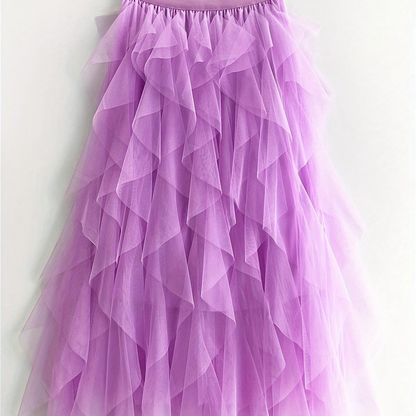 Damen Maxirock mit Rüschen für festliche Anlässe und elegante Outfits