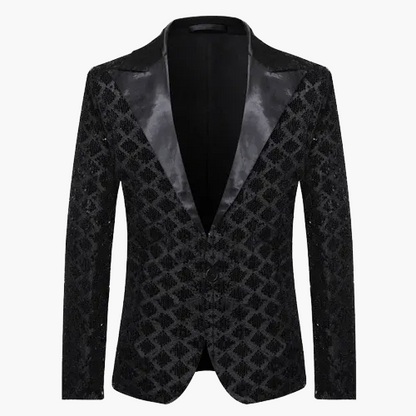 Herren Luxus Pailletten Sakko – Eleganter Party- und Bühnenblazer im modernen Design