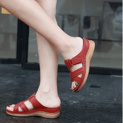 Damen Komfort Slip-On Sandalen – Bequeme Keilsandalen für Alltag & Freizeit