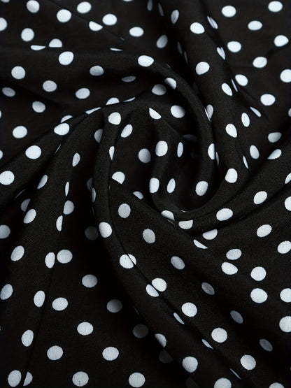 Damen Polka Dot Bluse Elegant mit Rüschenärmeln – Büro & Freizeit