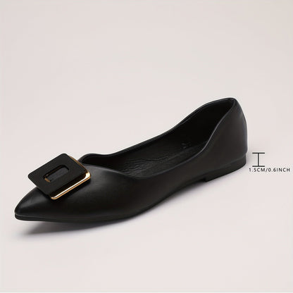 Damen Elegante Spitzenschuhe mit Schnalle – Klassische Flats für Büro und Alltag