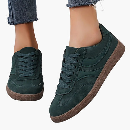 Damen Vintage Sneaker für Alltag und Freizeit – Bequeme Low-Top Schnürschuhe