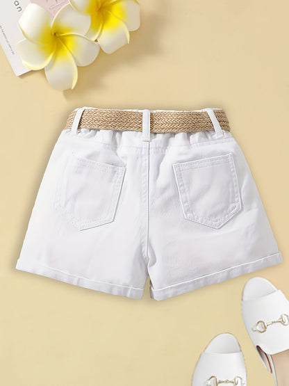 Damen High Waist Paperbag Shorts mit Gürtel und Schleife – Eleganter Sommer-Look