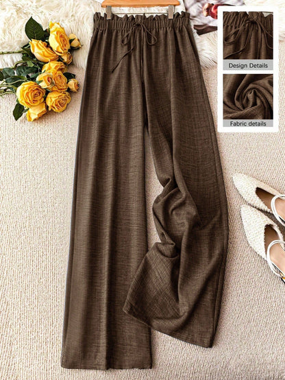 Damen Weite Freizeithose mit Kordelzug – Lässiger Look für Alltag & Urlaub