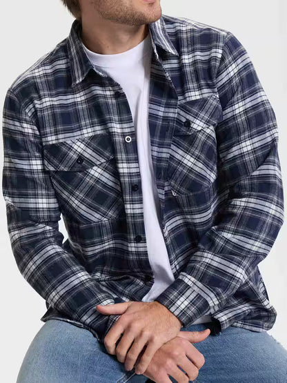 Herren Flanellhemd im karierten Casual-Look – Freizeit & Alltag