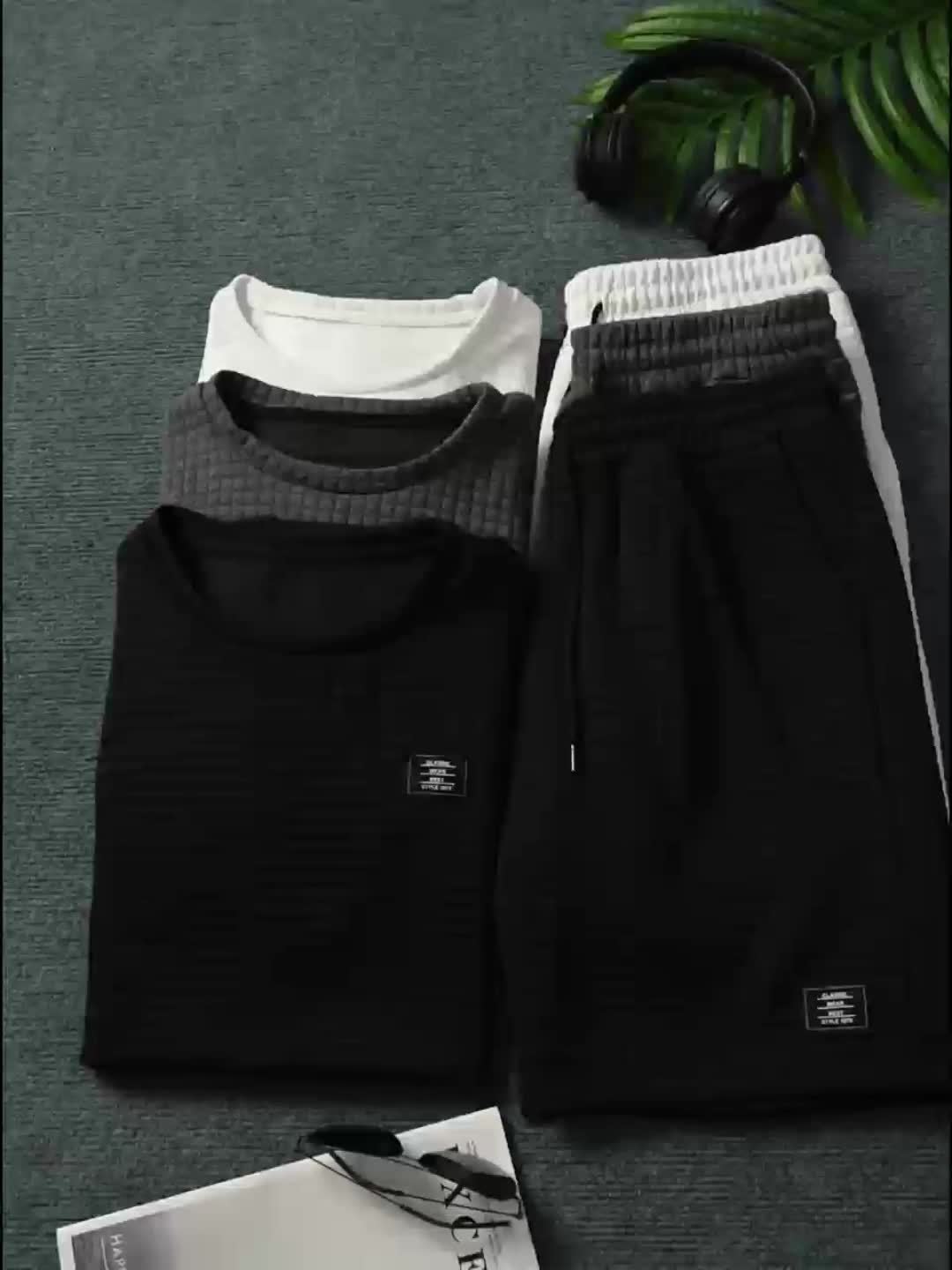Herren Freizeit Tanktop-Set im modernen Karo-Look – ärmelloses Oberteil und Shorts, ideal für Sommer & Freizeit