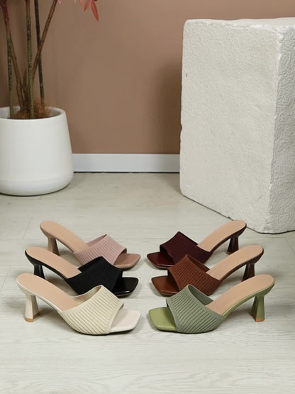 Damen Mules mit Absatz – Elegante Slip-On High Heels für Alltag & Büro