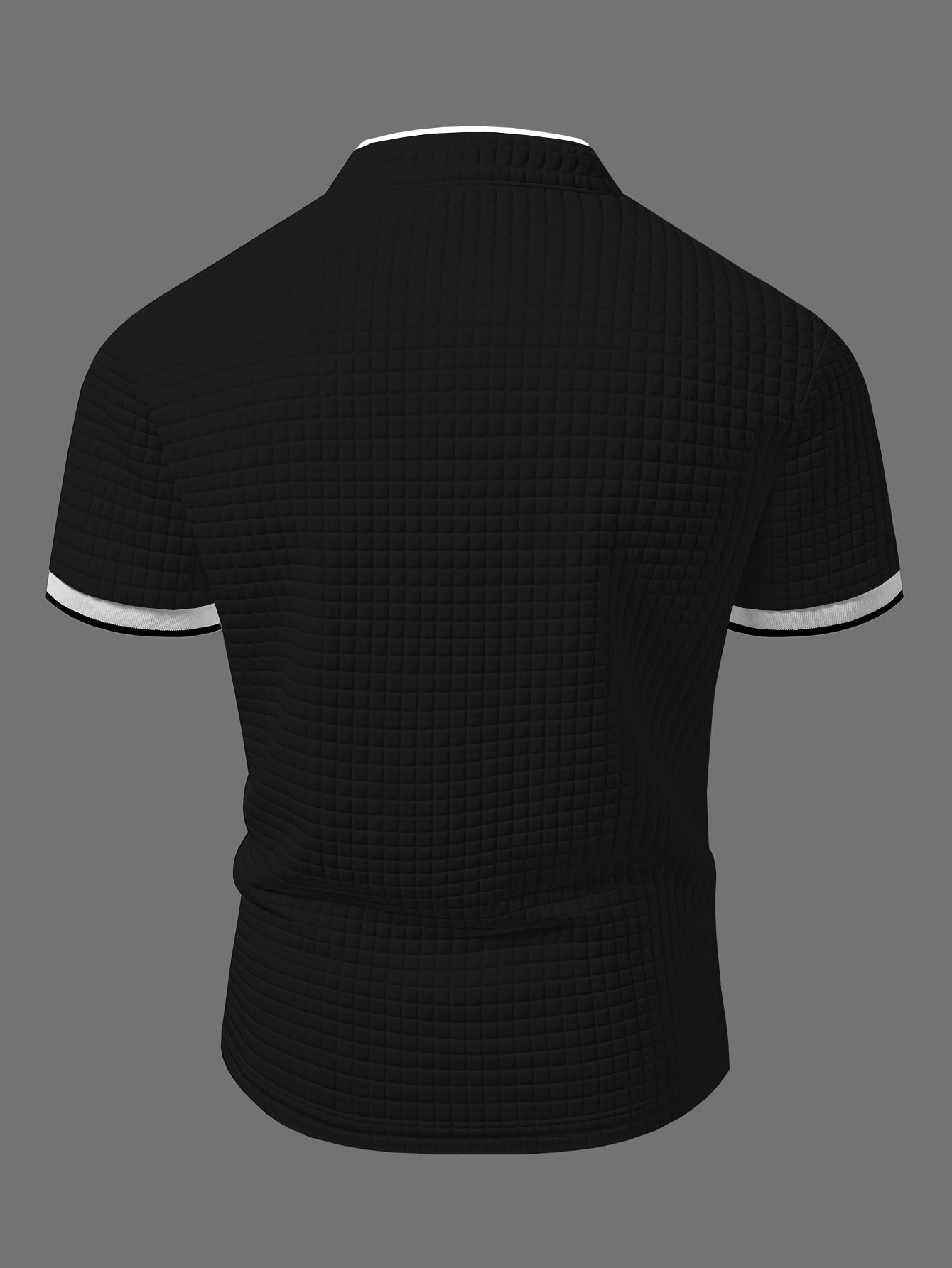 Herren Stehkragen Polo Shirt Modern Casual für Alltag und Freizeit