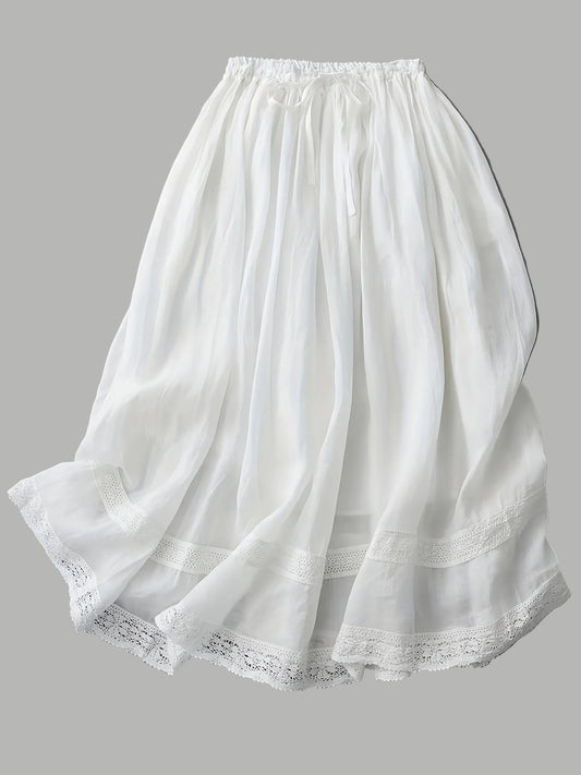 Damen Vintage Petticoat Unterrock mit Spitze – Romantischer Lagenlook für Kleider und Röcke