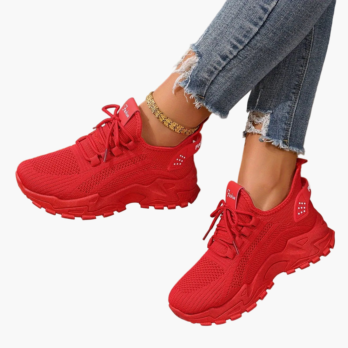 Damen Sneaker Atmungsaktiv Sportlich Freizeit Laufschuhe