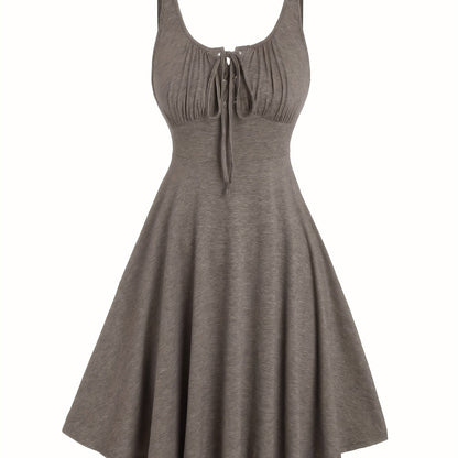 Damen Skaterkleid im Freizeitstil mit Schnürung und Schwingrock – Ideal für Alltag und Sommer